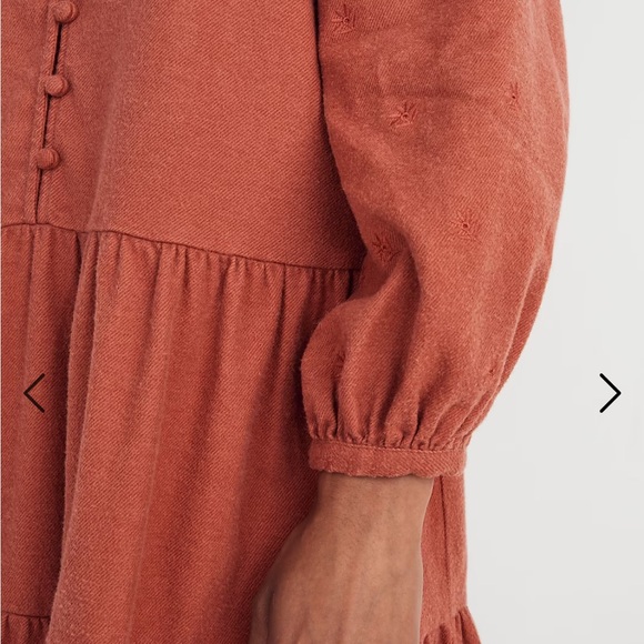 NWT Madewell Flannel Mini Dress – Size L - Picture 4 of 4